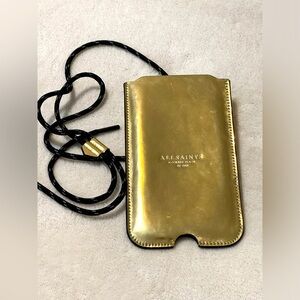 Gold Allsaints cross body bag